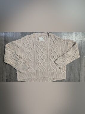 Lucky Brand Cream Cable Knit Sweater